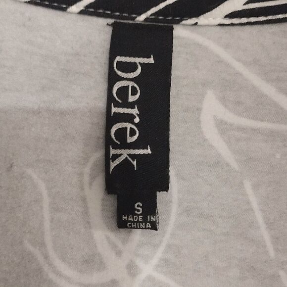 Berek Women's Size Small Black and White Stretchy Zip-up Cotton Spandex Jacket - Picture 3 of 16